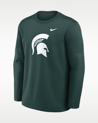 Мужская футболка Michigan State Sideline Coaches Nike Therma-FIT College Long-Sleeve