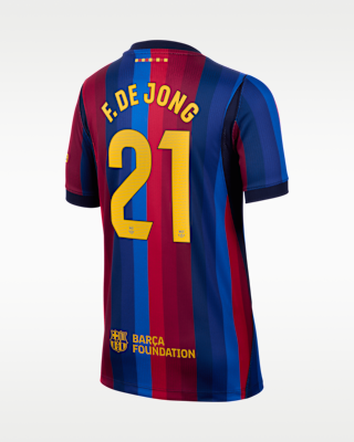 Детские джерси Frenkie de Jong FC Barcelona 2026/27 Stadium Home Big Kids' Nike Dri-FIT Soccer Jersey