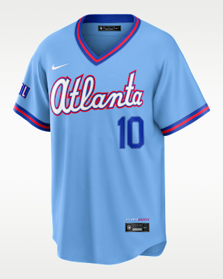 Мужские джерси Chipper Jones Atlanta Braves City Connect Nike MLB Stadium Jersey