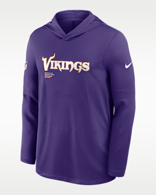 Мужские  Minnesota Vikings Pure Fury Sideline Nike Dri-FIT NFL Long-Sleeve Hooded Top
