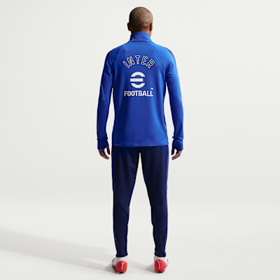 Nike Inter Milan Strike Nike Dri-FIT Örgü Erkek Futbol Antrenman Üstü görsel 5
