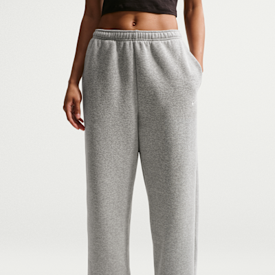 Nike Studio Fleece Orta Kalınlıkta Yüksek Belli Oversize Dar Paça Kadın Eşofman Altı görsel 2