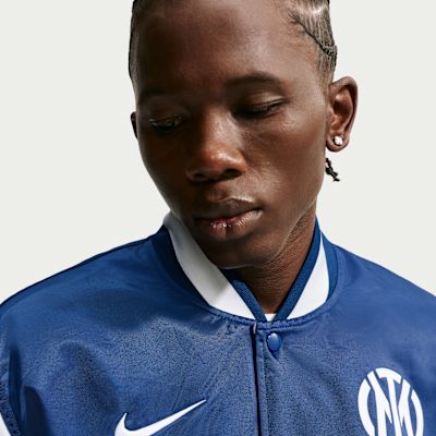 Nike Inter Milan Authentics Deplasman Nike Dugout Erkek Futbol Ceketi görsel 3