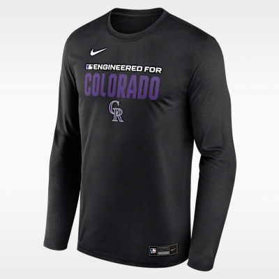 Colorado Rockies Authentic Collection Team Issue Men's Nike Dri-FIT MLB Long-Sleeve T-Shirt