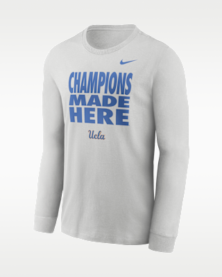 Мужская футболка UCLA Sideline Slogan Nike Dri-FIT College Long-Sleeve