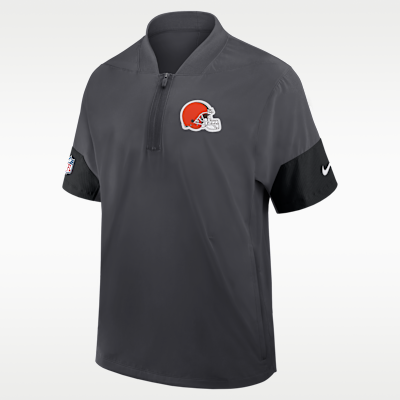Cleveland Browns Sideline Coach Men's Nike NFL 1/2-Zip Short-Sleeve Jacket