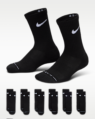 Детские носки Nike Kids' Dri-FIT Elevated Everyday Crew Socks (6 Pairs)