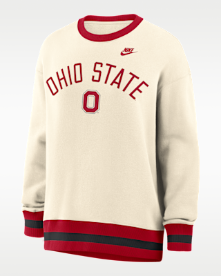 Женские  Ohio State Legacy Nike College Oversized Pullover Crew