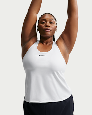 Женские  Nike Swoosh Medium-Support Padded Sports Bra Tank (Plus Size)