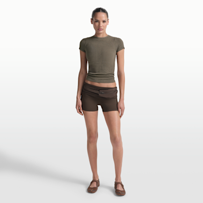 Maglia a manica corta NikeSKIMS a coste senza cuciture – Donna