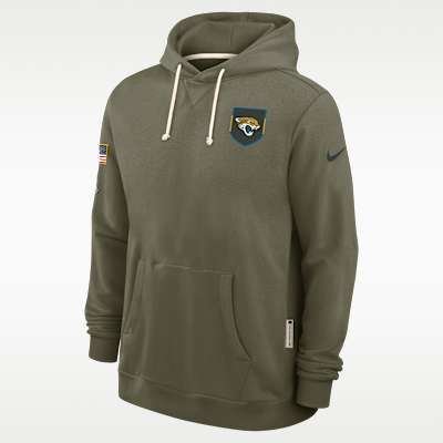 Jacksonville Jaguars Salute to Service Sideline Dominant Force Men's Nike Dri-FIT NFL Pullover Hoodie