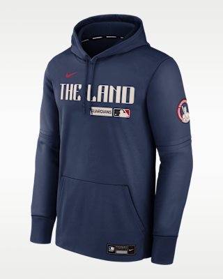 Мужское худи Cleveland Guardians Authentic Collection City Connect Nike Therma MLB Pullover Hoodie