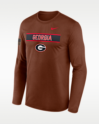 Мужская футболка Georgia 2026 Military Appreciation Legend Nike Dri-FIT College Long-Sleeve