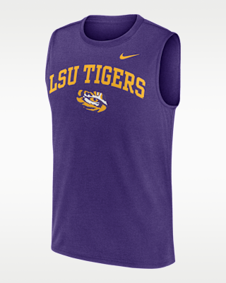 Мужские  LSU Primetime Arch Legend Nike Dri-FIT College Muscle Tank Top