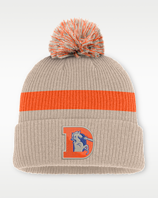 Мужские Denver Broncos Rewind Peak Nike NFL Cuffed Pom Beanie