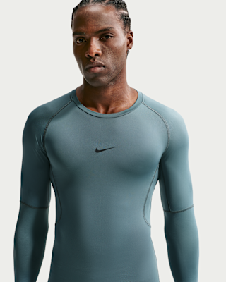 Мужские тайтсы Nike Pro Dri-FIT Tight Long-Sleeve Fitness Top для тренировок