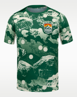 Мужские шорты Denver FC Nike NWSL Short-Sleeve Pre-Match Top