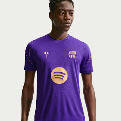 Nike FC Barcelona Strike Deplasman Kobe Dri-FIT Erkek Futbol Kısa Kollu Üst