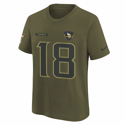 Justin Jefferson Minnesota Vikings Salute to Service Big Kids’ Nike NFL T-Shirt