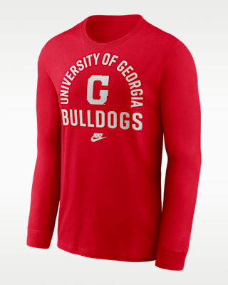 Мужская футболка Georgia Legacy Arched Logo Nike College Long-Sleeve