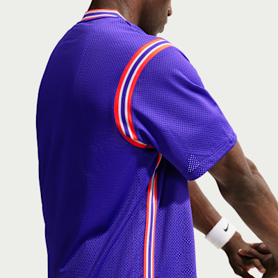 NikeCourt Slam Dri-FIT Düğmeli Erkek Tenis Üstü görsel 2
