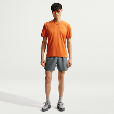 Nike Miler กางเกงวิ่งขาสั้น 5 นิ้วมีซับในผู้ชาย Dri-FIT