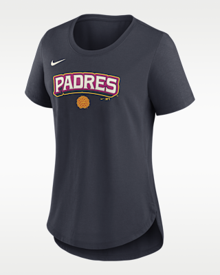 Женская футболка San Diego Padres Team Phrase City Connect Lockup Nike MLB