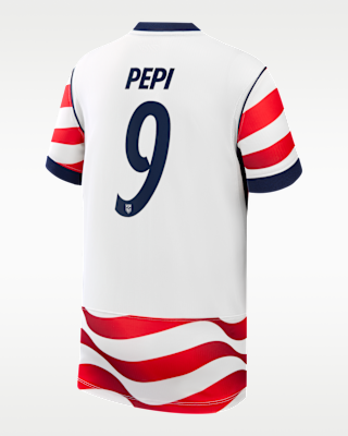 Детские джерси Ricardo Pepi USMNT 2026 Stadium Home Big Kids' Nike Dri-FIT Soccer Jersey