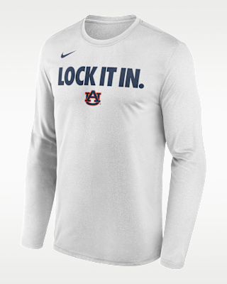 Мужская футболка Auburn 2026 On-Court Bench Nike Dri-FIT College Long-Sleeve