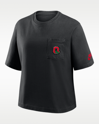 Женская футболка Ohio State Legacy Pocket Boxy Nike College