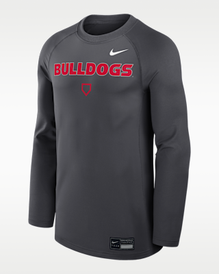 Мужская футболка Georgia Dugout Game Time Nike Dri-FIT College Long-Sleeve