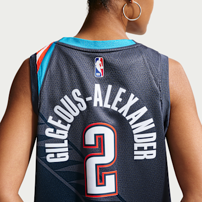 Shai Gilgeous-Alexander Oklahoma City Thunder City Edition Men's Nike NBA Swingman Jersey