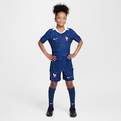 FFF 2025 Match Home (Women's Team) Big Kids' Nike Dri-FIT ADV Soccer Authentic Jersey