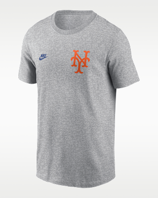Мужская футболка New York Mets Cooperstown 2-Hit Large Logo Nike MLB