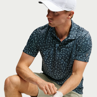 Nike Par Dri-FIT Grass Print Erkek Golf Polo Üstü görsel 3