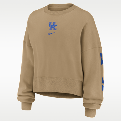 Sudadera de cuello redondo sin cierre universitaria Nike para mujer Kentucky Phoenix 2_Hit