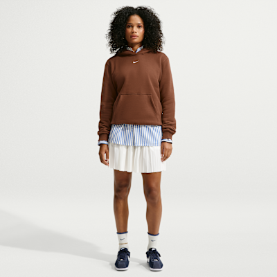 Nike Studio Fleece Orta Kalınlıkta Kapüşonlu Kadın Sweatshirt'ü görsel 4