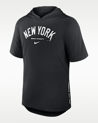 Мужская футболка New York Yankees Arched Wordmark Nike Dri-FIT MLB Hooded