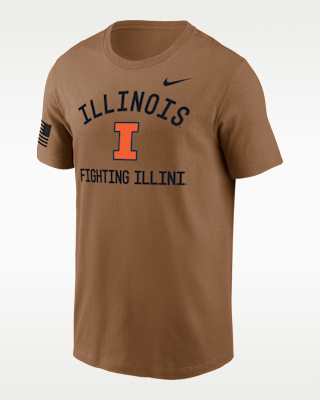 Мужская футболка Illinois Fighting Illini Nike Dri-FIT College