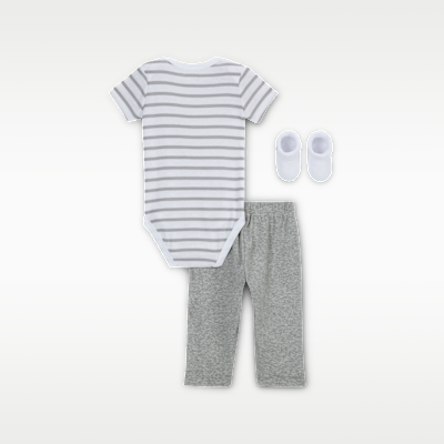 Nike Baby Bodysuit, Pants, and Terry Socks 3-Piece Set