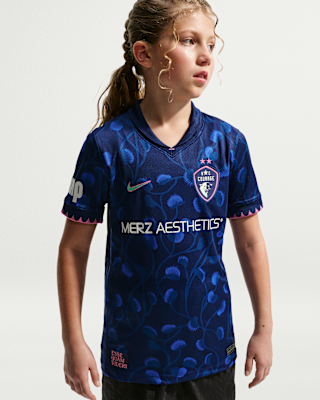 Детские джерси North Carolina Courage Stadium Away Big Kids' Nike Dri-FIT NWSL Replica Jersey