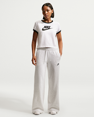 Женские  Nike Sportswear Club Fleece Mid-Rise Wide-Leg Sweatpants