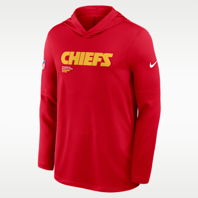 Kansas City Chiefs Pure Fury Sideline Men's Nike Dri-FIT NFL Long-Sleeve Hooded Top