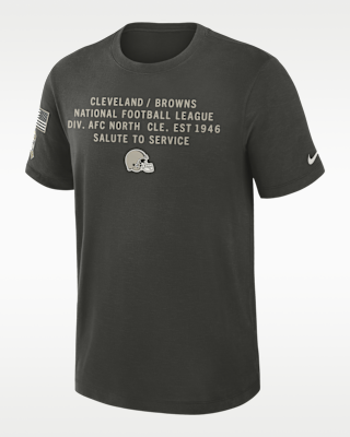 Мужская футболка Cleveland Browns Salute to Service Slub Nike Dri-FIT NFL