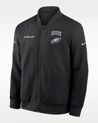 Мужская куртка Philadelphia Eagles Salute to Service Sideline Nike NFL Full-Zip Bomber