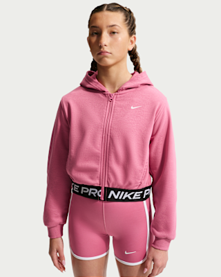Детское худи Nike Pro Fleece Big Kids' (Girls') Dri-FIT Full-Zip Hoodie
