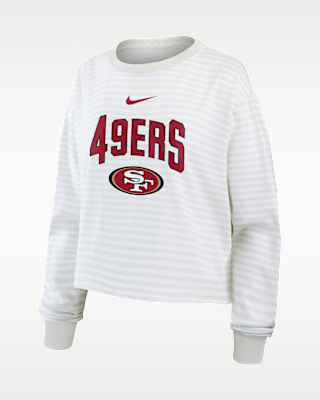 Женская футболка San Francisco 49ers Primetime Nike Cropped Long-Sleeve