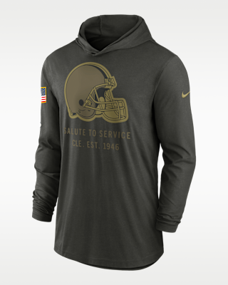 Cleveland Browns Salute to Service Sideline Men’s Nike Dri-FIT NFL Long-Sleeve Hooded Top