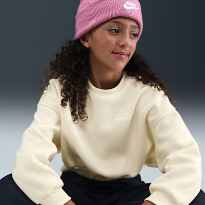 Nike Sportswear Club Fleece Girls' Boxy Crew-Neck Sweatshirt