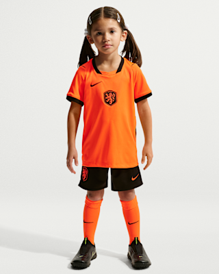 Детские  Netherlands 2026 Stadium Home Little Kids' Nike Soccer Replica 3-Piece Kit